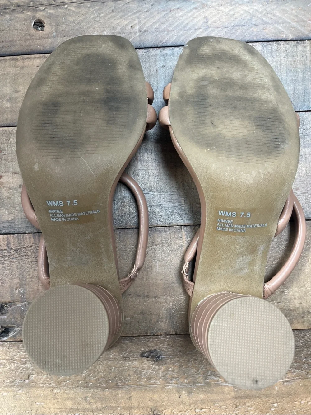 DV by Dolce Vita Brown Triple-Strap Square-Toe Slide Sandals